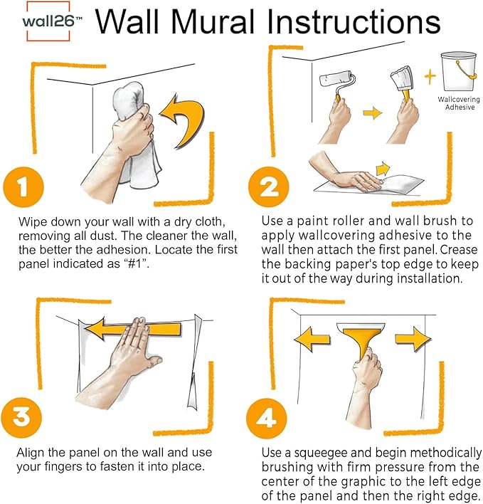 wall26 Wall Sticker/Wall Mural Horizontal Brown Vintage and Retro Wood Textured, Not Peel and Stick, Non-Woven Wallpaper Decorative for Bedroom, Living Room,Office - 132x120 inches