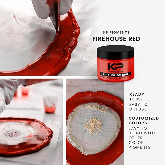 Epoxy Pigment Paste for Epoxy Resin, Tint/Pigment Paste with Spoon for Arts and Crafts, Jewelry, Resin Woodworking and More! (Firehouse Red)