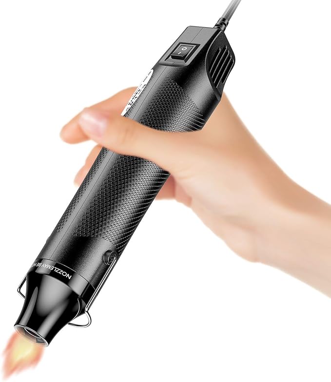 Heat Gun, Uptdae Version 110V 300W Mini Handheld Hot Air Gun with 6.6ft Cable, Portable Heat Gun For Crafting, Embossing, Shrink Wrapping PVC, Drying Paint, Clay, Rubber Stamp