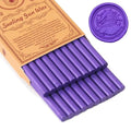 Purple Sealing Wax Sticks, WASOHLING 20Pcs Glue Gun Wax Seal Sticks for Wax Seal Stamp, Purple Wax Seals for Wedding Invitation Christmas Envelope Letter Seals, Craft Adhesive (Mini Size)