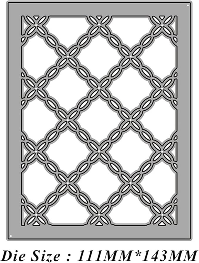 Cutting Dies Metal Stencils Scrapbooking Tools Flowers Lace Frame DIY Embossing Template for Paper Card Making Album Arts Crafts Supplies (Diamond Frame-14.3x11.1cm)
