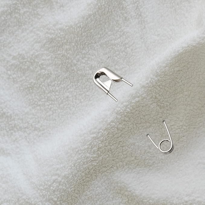 100Pcs Curved Safety Pins Size 3, 2" / 50mm Quilting Basting Pins, Bent Safety Pins for Quilting and Knitting (Sliver)