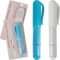 (2-pack) Fabric Chalk Markers -Erase Tailor’s Chalk for Quilting and Sewing - Compatible with Most Fabrics - With Dosing Wheel Technology, Blue & White
