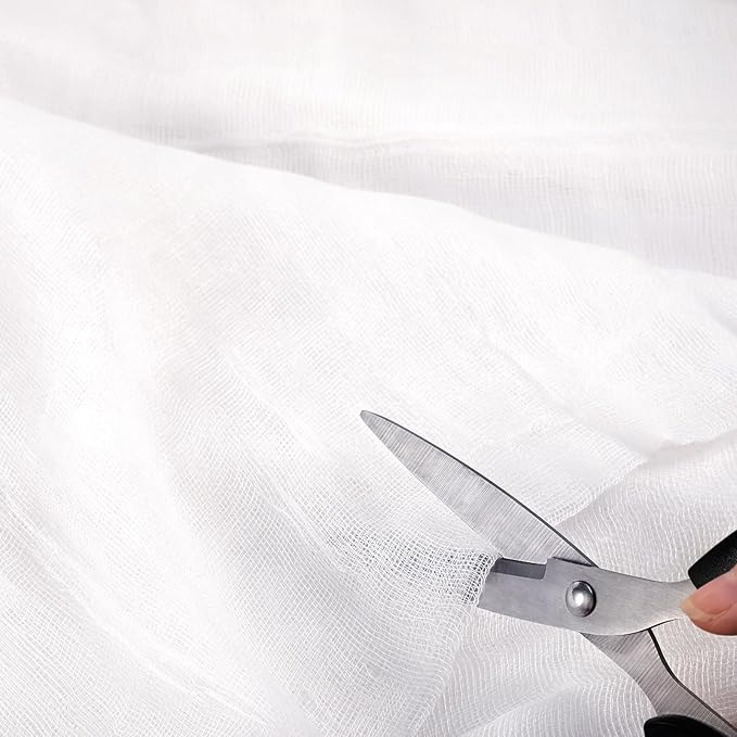 Boao Cheesecloth, Reusable and Breathable, Unbleached Cotton Fine Mesh Weave Cheesecloth, Use for Cooking, Straining, Filtering, Baking (White,Grade 50-294 Sq Feet)