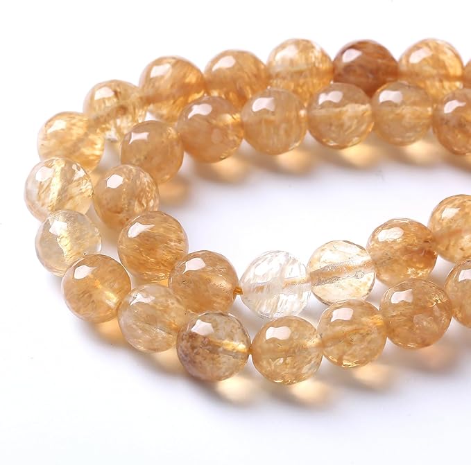 60pcs 6mm Natural Faceted Tea Watermenlon Jade Stone Beads for Jewelry Making Energy Healing Beads DIY Bracelet Necklace Accessories 15" (6mm, Faceted Tea Yellow Jade)