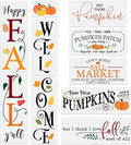 Fall Stencils for Painting on Wood Reusable Pumpkin Stencil Thanksgiving Drawing Templates Large Welcome/Happy Fall Y’All Porch Sign