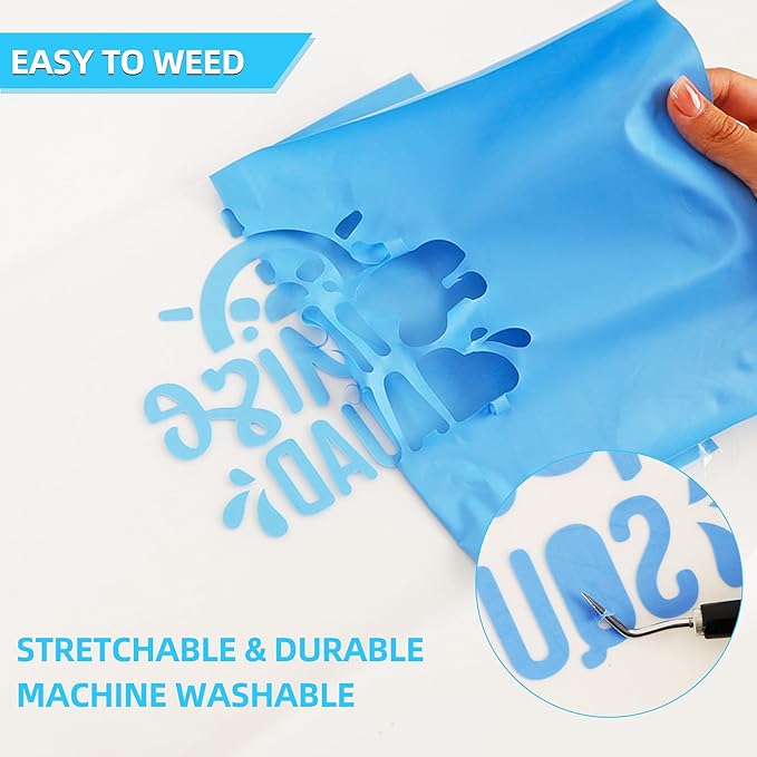 guangyintong HTV Heat Transfer Vinyl Bundle: 36 Pack 12" x 10" Iron on Vinyl for T-Shirt, 20 Assorted Colors Matte HTV Vinyl for All Cutting Machine Easy to Cut &Weed