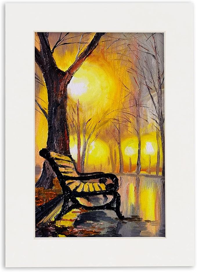 6x8 Mat for 8x10 Frame - Precut Mat Board Acid-Free Show Kit with Backing Board, and Clear Bags Mixed Colors 6x8 Photo Matte Made to Fit a 8x10 Picture Frame Matboard for Framing, Pack of 10 Mats