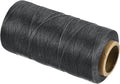 MECCANIXITY Waxed Thread,284 Yard 0.8mm 150D Flat Wax Thread Polyester Waxed String for Leather Sewing Hand Weaving Book Binding Home Decoration,Deep Gray