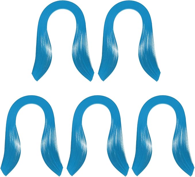 PATIKIL Quilling Strips Paper 600pcs 5mm 39cm Origami Paper Quilling Kits for Art DIY Hand Craft Christmas, Aquamarine Blue