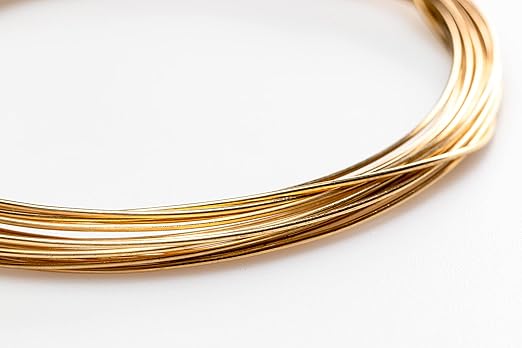 30 Gauge, Jeweler's Brass Wire, Red Brass, Round, Dead Soft, CDA #230 Alloy Jewelry Grade Made in USA - 5FT by CRAFT WIRE