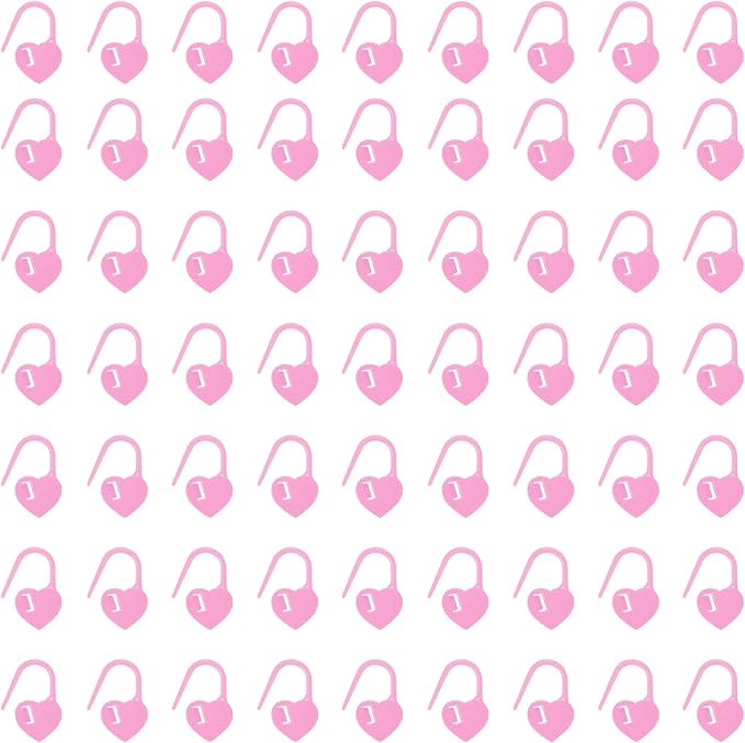 uxcell 400pcs Stitch Markers for Crocheting, Heart Shaped Crochet Marker Needle Clip Counter for Knitting Clothing Tag DIY Craft,Light Purple