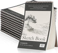 Jexine 20 Pcs 5.5'' x 8.5'' Top Spiral Bound Sketch Book 30 Sheet Each(68lb/100gsm), Sketching Drawing Pad Bulk Artist Sketch Pad Kids Drawing Paper Art Sketchbook for Painting (Tree)