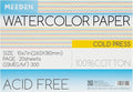 MEEDEN Watercolor Paper Block, 100% Cotton Watercolor Paper Pad of 20 Sheets, 140lb/300gsm, Acid-Free Art Paper for Watercolor, Gouache, Ink and More, 10" x 7" Cold Press