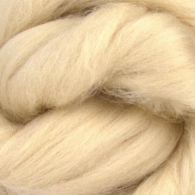 Revolution Fibers Merino Wool Roving | Premium Combed Wool Top | 22 Micron, Perfect for Felting Projects, Spinning, Wall Hangings and Tapestry (Sandstone)