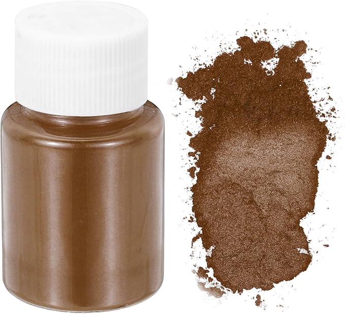 uxcell 10g/0.35oz Cosmetic Grade Mica Powder, 600 Mesh Mica Powder Natural Resin Epoxy Pigment Powders for Casting Resin, Candle Dye, DIY Nail Polish and Lip Gloss, Coffee