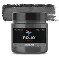 Rolio Premium Mica Powder - Silver Ash (50G / 1.76oz) - 1 Jar of Silver Mica Powder for Epoxy Resin, Dye, Soap Making, Nail Polish, Paint, Candle Making, Bath Bombs, Slime