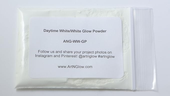 Glow in The Dark Pigment Powder - Neutral and Fluorescent Color for Art Painting, Fine Art, Nail Art Paint, and DIY Crafts - Long Lasting 10+ Color Options - Neutral White - (1 Kilogram)