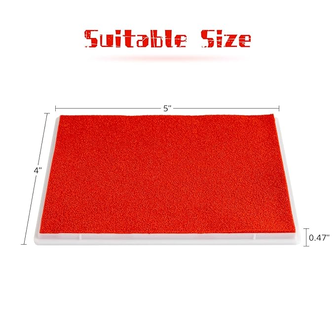 Ink Pad, 5x4'' Washable Non-Toxic Ink Stamp Pad for Baby Footprint Handprint, Red
