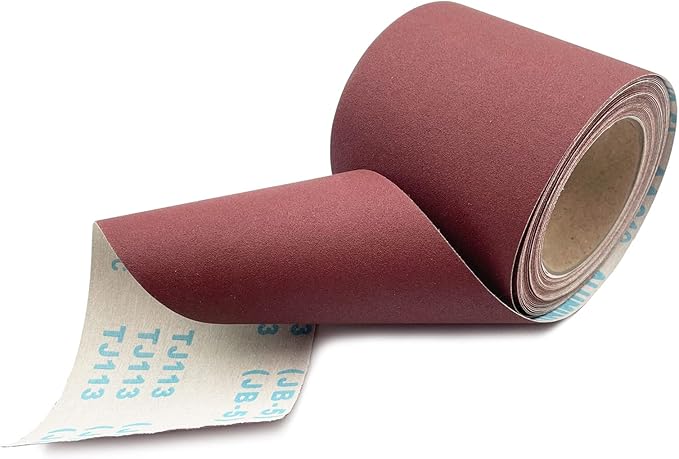 240 Grit Emery Cloth Roll, 4.5 Inch Wide 32.8 Ft Long (Equals 1/4 Sheet Sandpaper 71 Pcs) Abrasive Sandpaper Rolls for Metal Automotive Wood Furniture Sanding Paper Drum Palm Sander (240 Grit)