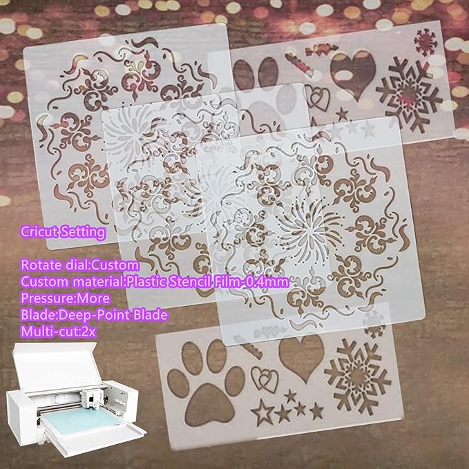 BANLTRE 8 Pack 16" x 24" 7.5mil/0.19mm Thick Clear Blank Stencil Sheet for Cutting,Craft Plastic Sheets (16" x 24" / 7.5mil)