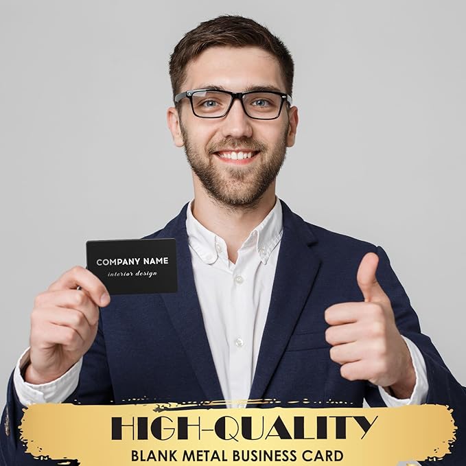 weparmeety 100 Pcs Metal Engraving Blanks Colorful Aluminum Sheet Laser Engraving Business Card Multipurpose DIY Gift Cards 86 x 54 x 0.21 mm（10 Colors)