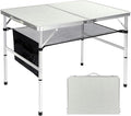 RedSwing Folding Table 3 Feet Adjustable Height, Lightweight and Portable Aluminum Hexagonal Legs Camping Table with Mesh Layer, 36 x 24 x 28 Inches