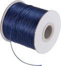 MECCANIXITY Waxed Cord 0.5mm Waxed Polyester Cord 175 Yard Wax String for Bracelet Making, Necklaces, Beading, Jewelry Making and DIY Crafts(Navy Blue)