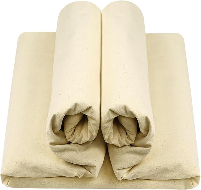 HOTGODEN Medium Weight 100% Cotton Muslin Fabric: 63 inch x 5 Yards Unbleached Muslin Linen Fabric Material for Sewing Material Apparel Cloth