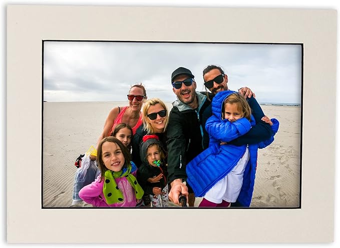 Pack of 25 Acid Free 11x14 Mats Bevel Cut for 8.5x11 Photos - White with Black Core Precut Matboards For Pictures, Photos, Framing - 4-ply Thickness