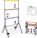 Outdoor Games Ladder Ball Set - Patented Assembly Free Portable Ladder Toss - Steel Frame Includes Carrying Case, 6 Bolas and Scoresheet