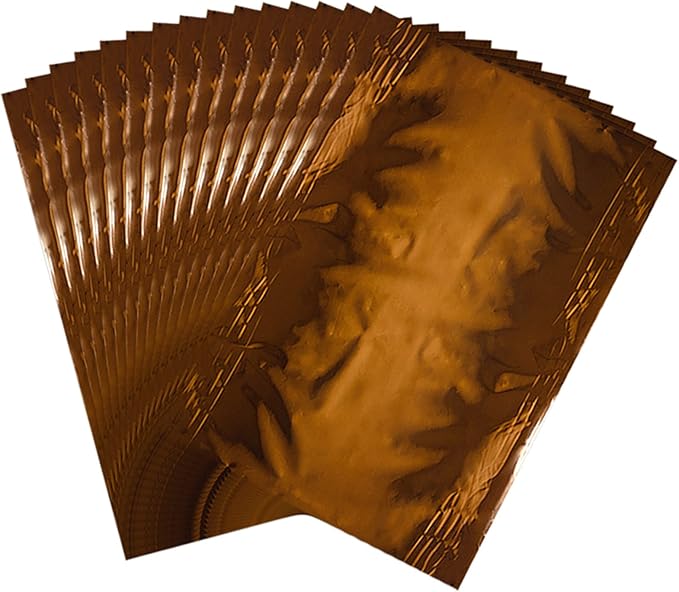Briartw 20x29cm Hot Foil Paper 50 Sheets Pack Toner Reactive Foil Hot Stamping Foil Paper by Laser Printer and Laminator for Scrapbooking Craft Cardmaking DIY Album (Coffee Color, 50 Sheets)