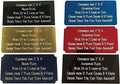 Custom Personalized Name Plates, Solid Brass Engraved Plaque, Aluminum Fantasy Sport Plates Engraved/Etched, Identification Tag with Adhesive, Holes for Mounting 2”x4”/2”x6”/3”x6”