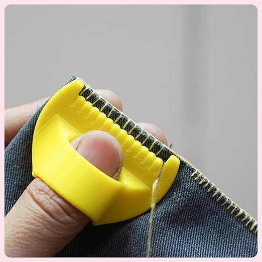 4mm Seam Guide for Hand Sewing Edge Lockranding Tool, Sewing Needle Gauge Measuring Tool, Mini Finger Ruler Kit Ideal for Leather/Fabric/Craft Sew, White 1 Pcs