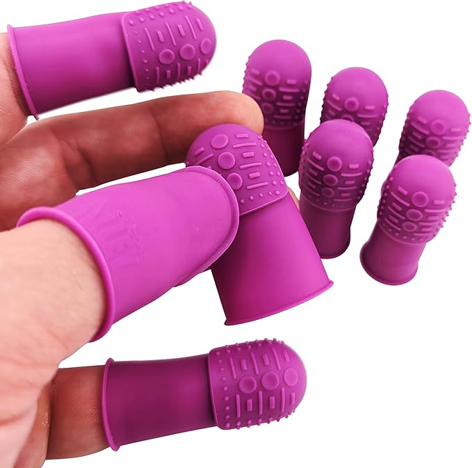 Comfortable Soft Flexible Thimbles | THIK-Grip Thimble | Small (3) - Medium (3) - Large (3) | Magnetic Sewing Needle Holding Wristband (1)