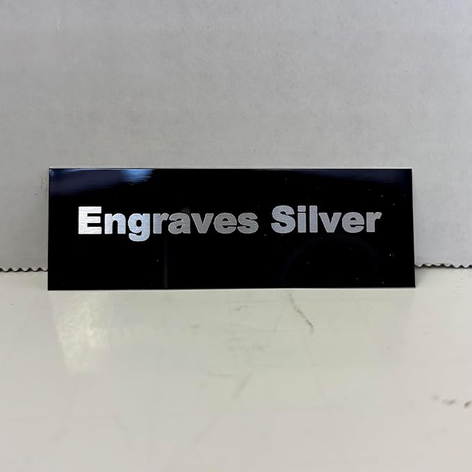 Blank Metal Plates for Laser Engraving - 4 Pack | Aluminum Sheets 0.020" Thick | CO2, Diode, Fiber Laser Compatible | Multiple Sizes & Colors (Black (engraves silver), .75x3 inch)