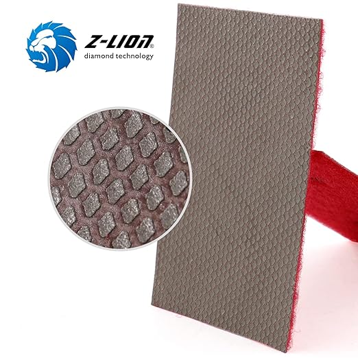 Z-Lion Diamond Abrasive Paper Sheets 400 Grit Diamond Sandpaper Nylon Back for Grinding Stone Glass Ceramic(1 Pcs)