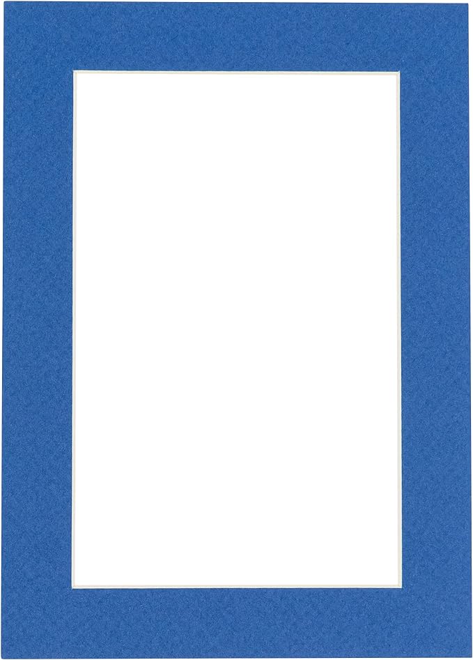 5.5x8.5 Mat for 8.5x11 Frame - Precut Mat Board Acid-Free Royal Blue 5.5x8.5 Photo Matte For a 8.5x11 Picture Frame, Premium Matboard for Family Photos, Show Kits, Art, Picture Framing, Pack of 1 Mat