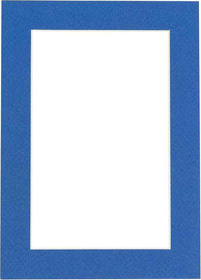 5x7 Mat for 8.5x11 Frame - Precut Mat Board Acid-Free Royal Blue 5x7 Photo Matte Made to Fit a 8.5x11 Picture Frame, Premium Matboard for Family Photos, Show Kits, Art, Picture Framing, Pack of 1 Mat
