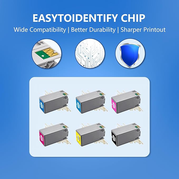 PP-50 PP-100 Ink Cartridges 6 Color Set PJIC1 PJIC2 PJIC3 PJIC4 PJIC5 PJIC6 C13S02A9991 Suitable for DiscProducer PP-50 PP-100 Printers (Black, Cyan, Magenta, Yellow, Light Cyan, Light Magenta, 6Pcs)