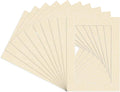 Pack of TEN 8.5x11 Mats Bevel Cut for 7x9 Photos - Acid Free Fresh Linen Canvas Precut Matboards For Pictures, Photos, Framing - 4-ply Thickness