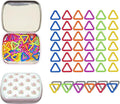 Fazanwey Metal Triangle Stitch Markers,Colorful Crochet Stitch Markers,Knitting Marker with Storage Case,Crochet Gift for Knitting Weaving Lovers (Triangle)
