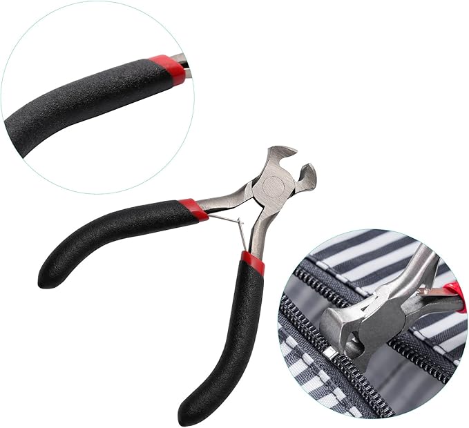 Zipper Replacement Pull Tabs Zip Fixer Zipper Repair Kit with Zipper Install Pliers Tool,161 Pieces