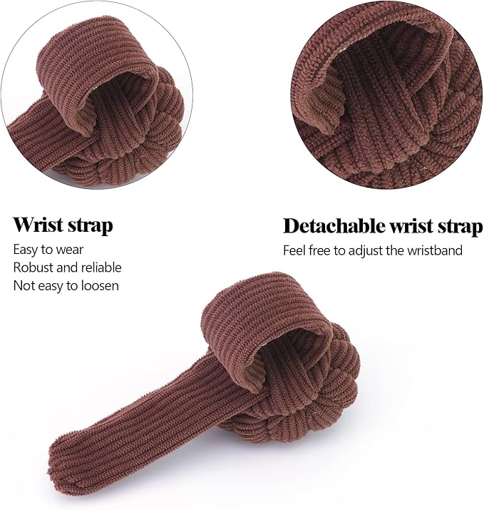 Wrist Pin Cushions, Sewing Needle Cushion kit with 1Pcs Elastic Strap Finger Ring Pincushions, Adjustable Strap Handcraft Needles Holder for Sewing and Quilting. (Coffee)