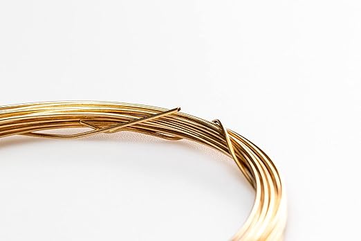 14 Gauge, Jeweler's Brass Wire, Red Brass, Round, Dead Soft, CDA #230 Alloy Jewelry Grade Made in USA - 1 Ounce (5FT) by CRAFT WIRE