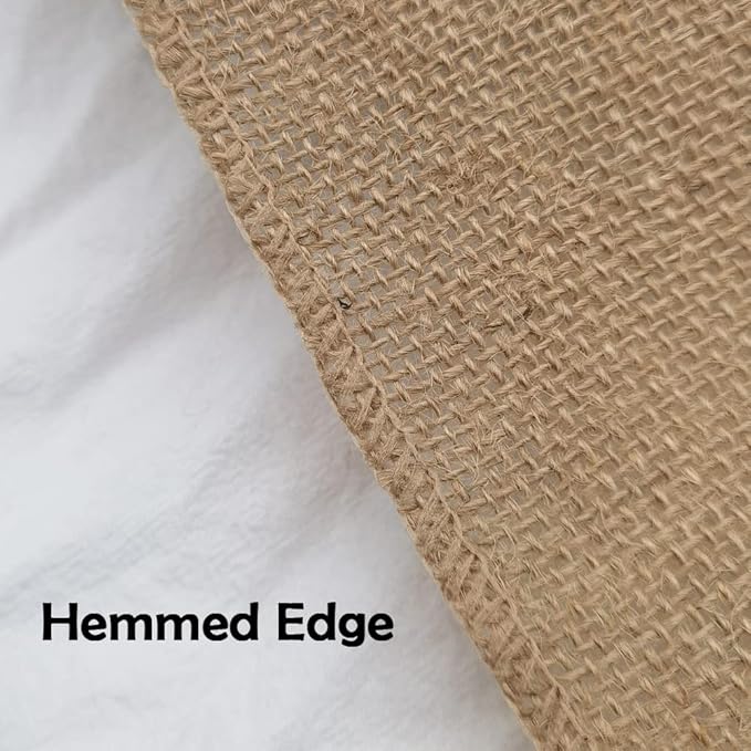 INSPIRELLE 6" Natural Burlap Fabric Roll 10 Yards Jute Ribbon for Gift Wrapping Craft Projects Wedding Decoration Home Decoration 15CM