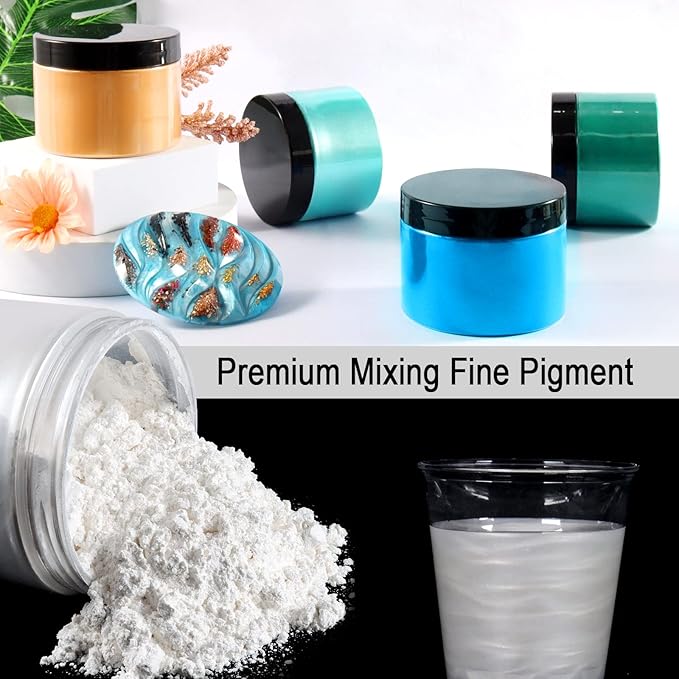 Ceya Mica Powder, 5.3oz/ 150g Porcelain White Pearlescent Effect Colorant Pigment Powder for Epoxy Resin, Tumblers, Slime Bath Bomb, Soap Dye, Slime, Candle, Resin Crafting, Paint,Jewelry, Nail Polish