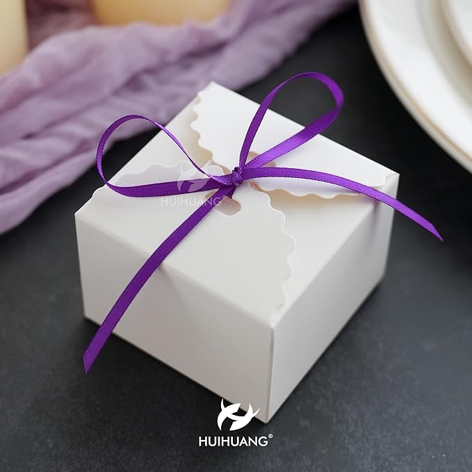 HUIHUANG Purple Ribbon 1/8 inches Solid Color Satin Ribbon100 Yards Double Faced Thin Ribbon Roll for Crafts Gift Wrapping DIY Bows Bouquet Decoration