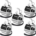 Handheld Mechanical Counter Clicker, 5 Pcs 4-Digital Number Tally Click Counter for School Event Golf Sports Office Stadium