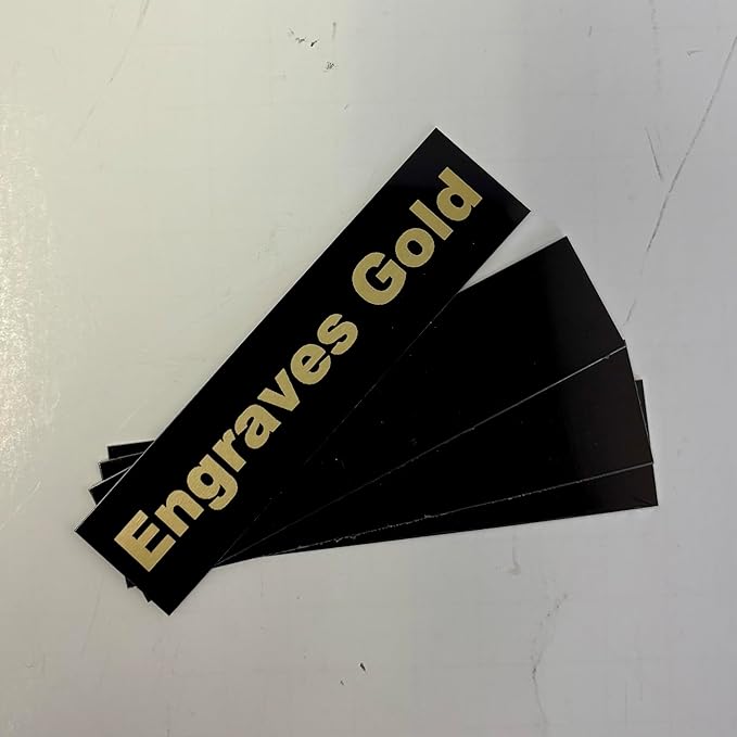 Blank Metal Plates for Laser Engraving - 4 Pack | Aluminum Sheets 0.020" Thick | CO2, Diode, Fiber Laser Compatible | Multiple Sizes & Colors (Black (engraves gold), 1x6.25 inch)